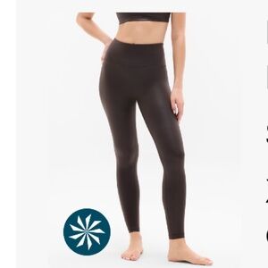 NWT Elation High Rise Foil Shine 7/8 Leggings - Truffle Foil